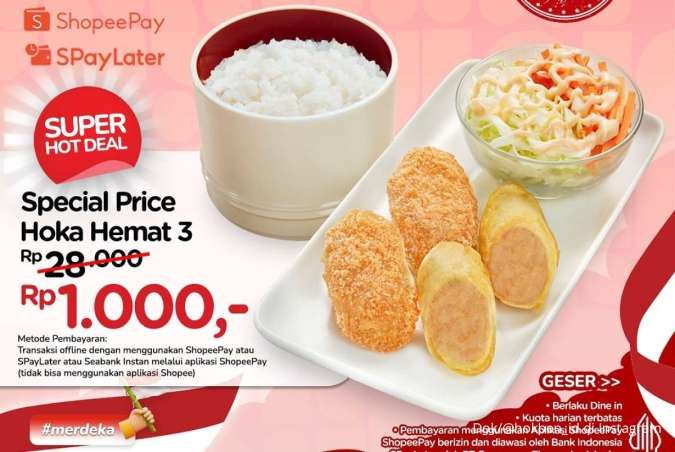 Promo HokBen x ShopeePay Sabtu & Minggu, Hoka Hemat 3 Rp 1.000 Saja