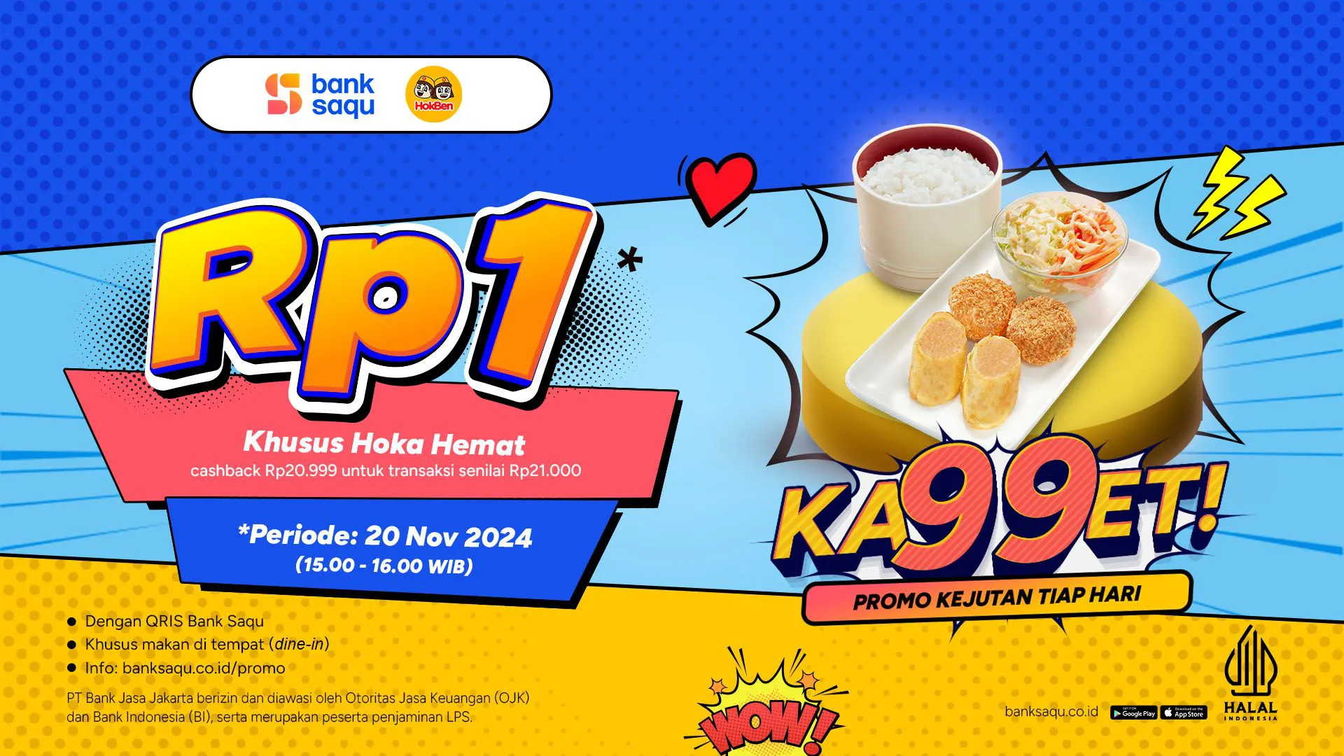Promo Anniversary Bank Saqu x Hokben