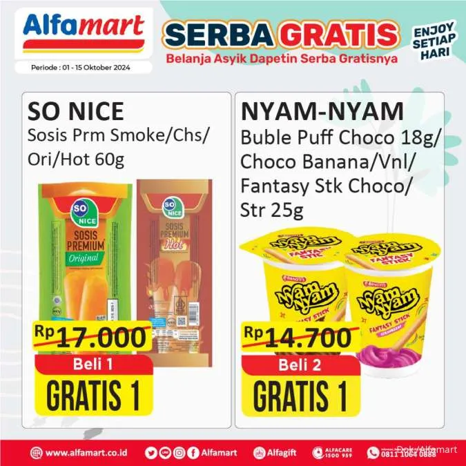 Promo Alfamart Serba Gratis Periode 1-15 Oktober 2024