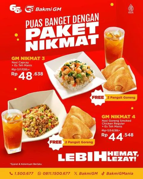 Promo Bakmi GM Paket Nikmat 3 dan 4