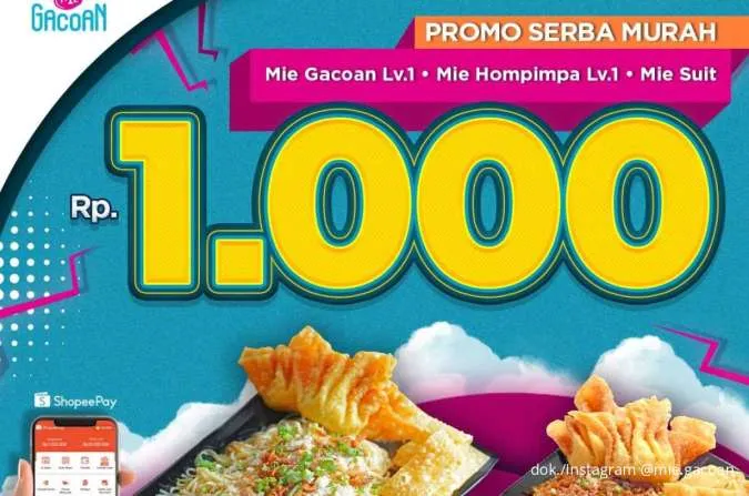 Promo Serba Murah Mie Gacoan sampai 14 Desember, Bayar Pakai ShopeePay Cuma Rp 1.000