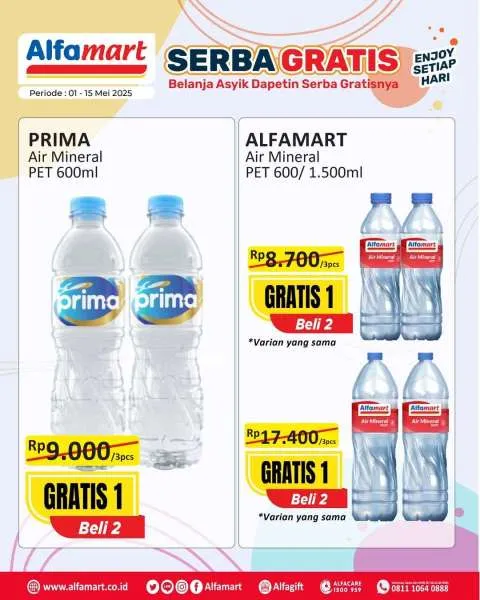 Promo Alfamart Serba Gratis Periode 1-15 Mei 2025