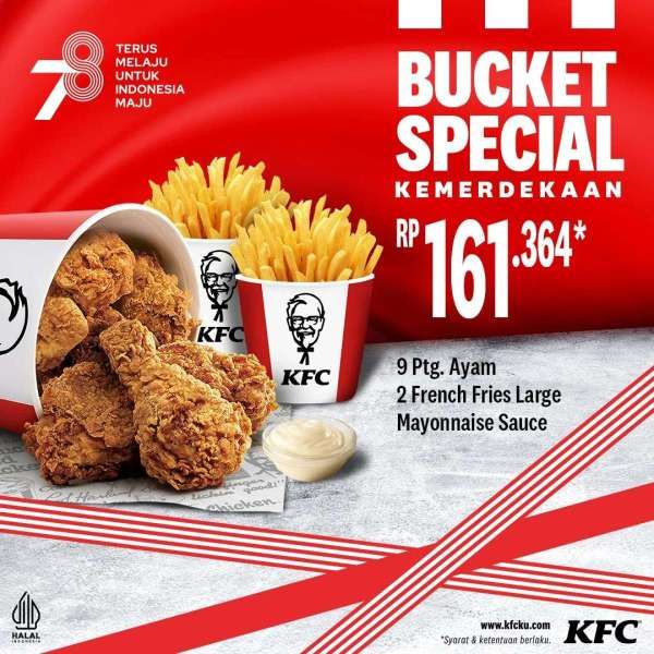 Promo KFC Terbaru Agustus 2023, Paket Spesial Kemerdekaan HUT Indonesia ke-78