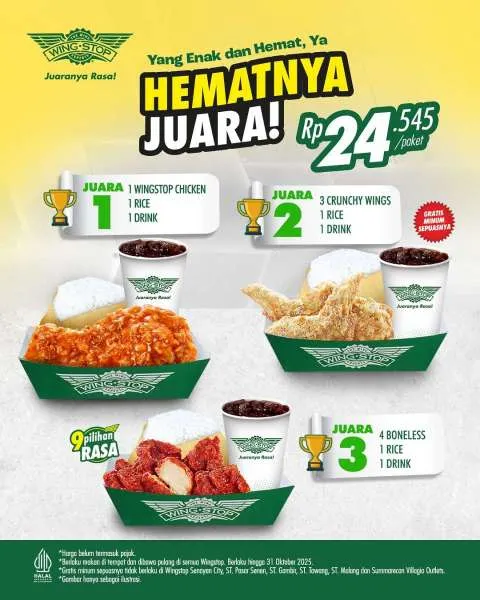 Promo Wingstop Hematnya Juara Oktober 2025