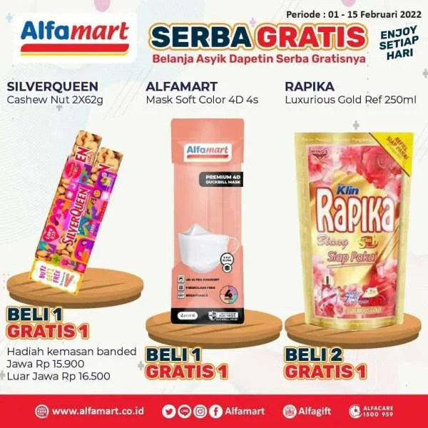 Promo Alfamart Serba Gratis Periode 1-15 Februari 2022