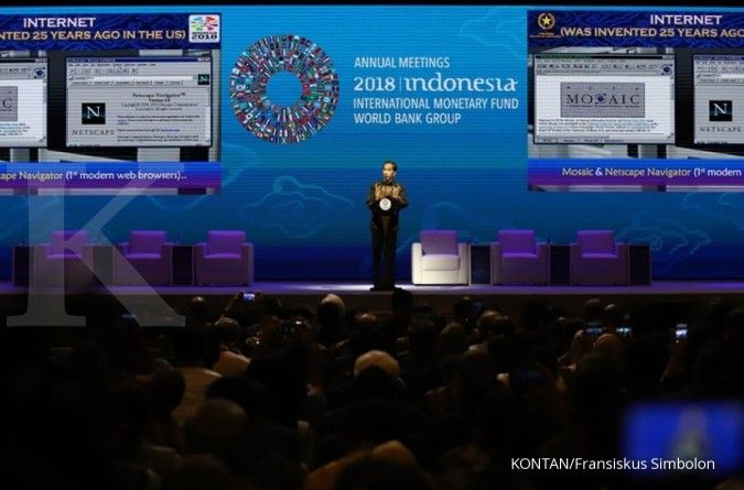 Ini transkrip sambutan Presiden Jokowi pada pembukaan pertemuan IMF-World Bank 2018