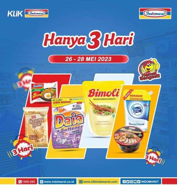 Katalog Promo JSM Indomaret Terbaru Hanya 3 Hari Periode 26-28 Mei 2023