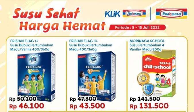 Promo Indomaret Susu Sehat Harga Hemat Periode 5-15 Juli 2022