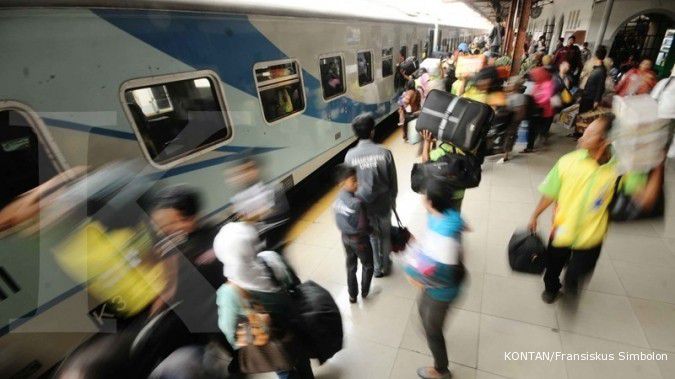 Arus balik penumpang kereta api naik 48%