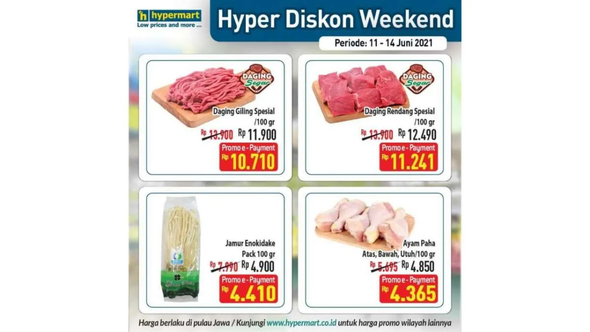 Promo Hypermart weekday 14 Juni 2021, cek diskonan di hari kerja!