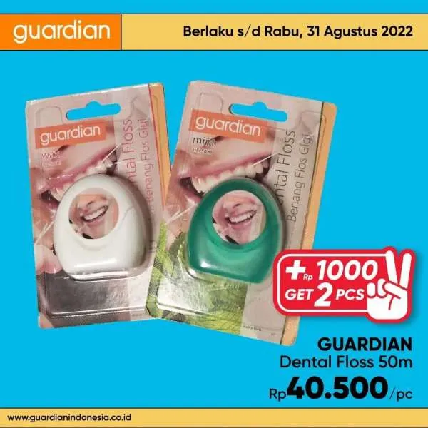 Promo Guardian +1000 Get 2 Pcs Periode 25-31 Agustus 2022