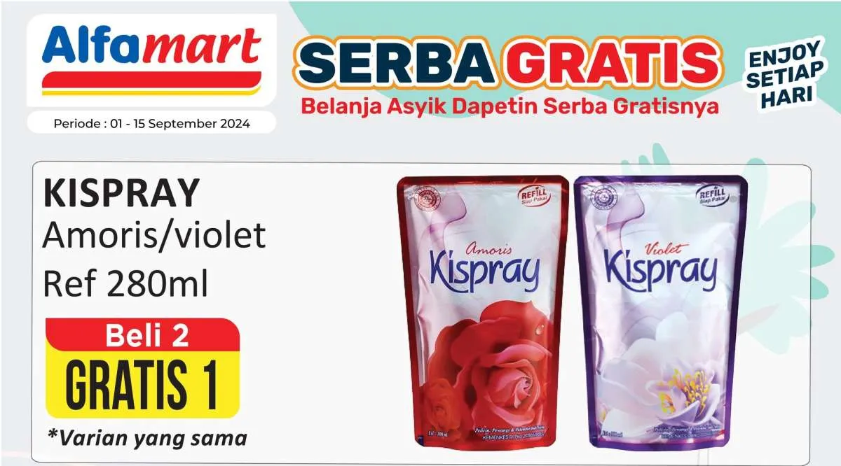 Promo Alfamart Beli 1 Gratis 1 dan Beli 2 Gratis 1, Berlaku sampai 30 September 2024