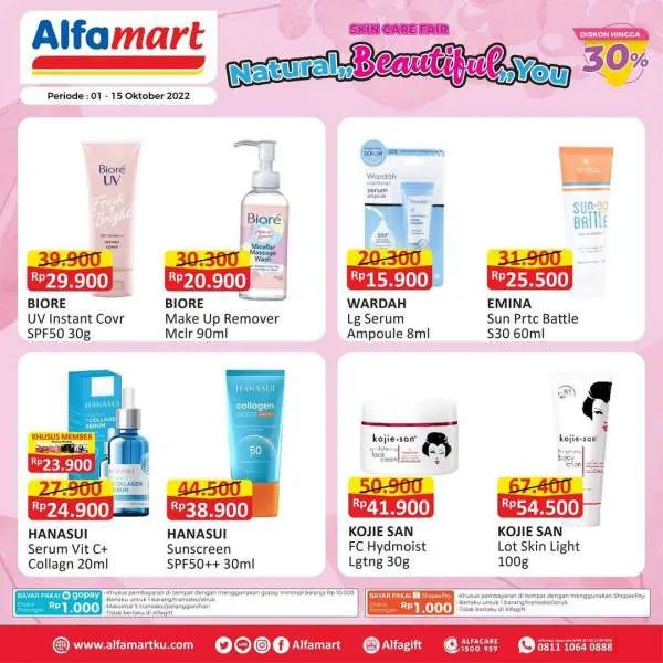 Promo Alfamart Skin Care Fair Periode 1-15 Oktober 2022