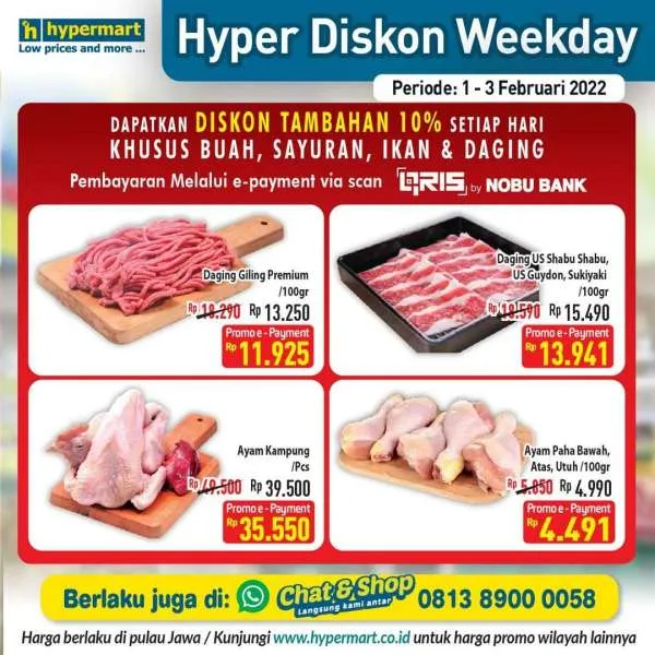 Promo Hypermart Hyper Diskon Weekday Periode 1-3 Februari 2022