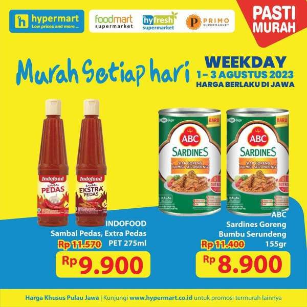 Katalog Harga Promo Hypermart Weekday 1-3 Agustus 2023