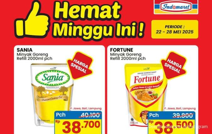 Promo Indomaret 22-28 Mei 2025, Minyak Goreng Sania dan Fortune Rp 38.000-an