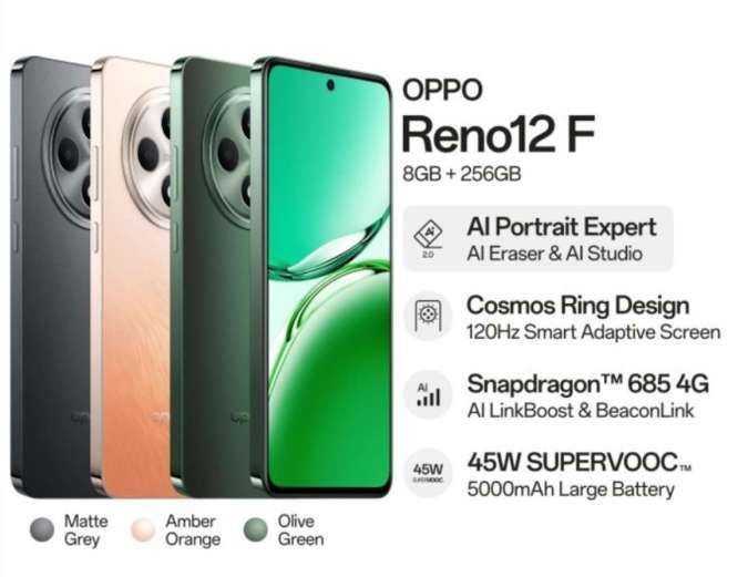 OPPO Reno12 F 4G: Cek Harga Baru di Maret 2025 dan Spesifikasinya