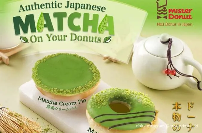 Terbatas! Promo Mister Donut Matcha September 2025, Beli 3 Gratis ITO EN Oi Ocha
