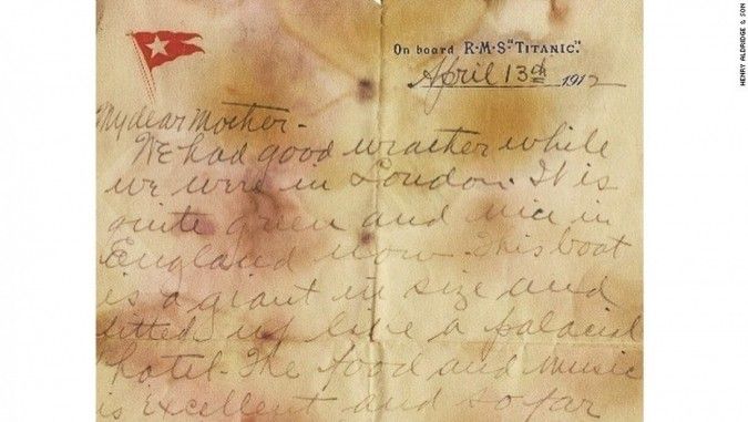Surat dari penumpang Titanic toreh rekor lelang 