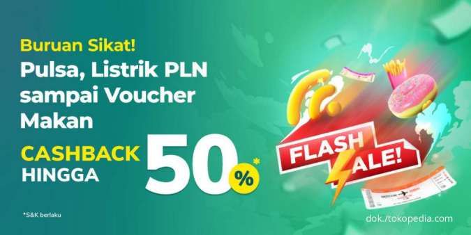 Promo Tokopedia 3-7 Februari 2023. Nikmati Cashback Berbagai Produk hingga 50%