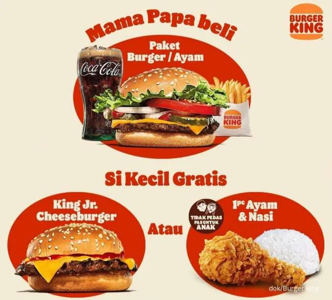 Promo Burger King Kids Eat Free