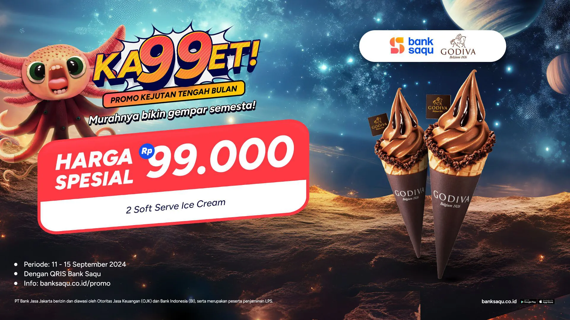 Promo Godiva x Bank Saqu Rp 99.000 Ka99et