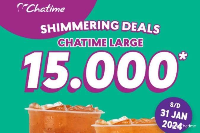 Promo Chatime Weekend Januari 2024, Menu Baru Shimmering Deals Rp 15.000
