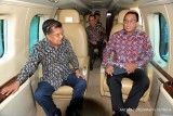 JK ditemani Anies Baswedan pantau kemacetan Jakarta dari udara