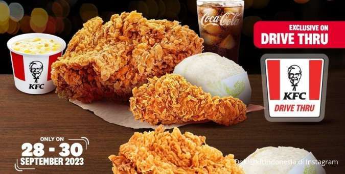 Promo KFC 29 September 2023, Gratis Ayam dan Nasi Spesial Drive Thru Sampai Besok!
