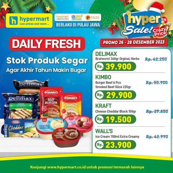 Katalog Promo Hypermart Hyper Diskon Weekday 26-28 Desember 2023, Cek Beli 1 Gratis 1