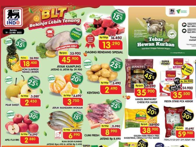 Promo Superindo Weekday Terbaru 19-22 Mei 2025, Diskon Sampai 45% di Awal Pekan