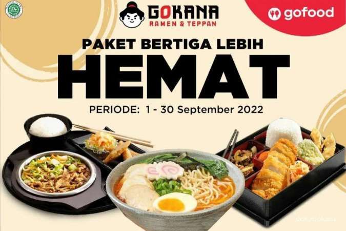 Promo Gokana September 2022, Beli Bento, Ramen, dan Teppan Lebih Hemat di GoFood