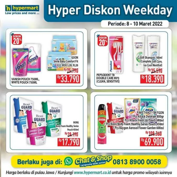 Promo Hypermart Hyper Diskon Weekday Periode 8-10 Maret 2022