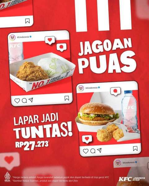 Promo KFC Jagoan Puas Hanya Rp 27.000-an