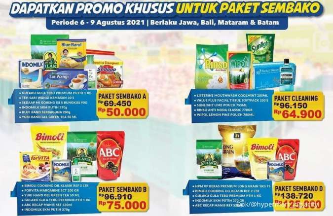 Promo Hypermart Jogja hingga 9 Agustus 2021, dapatkan promo khusus paket sembako