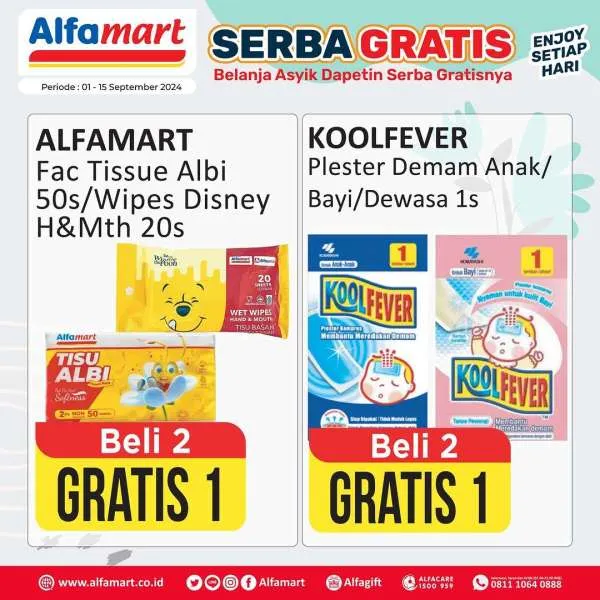 Promo Alfamart Serba Gratis Periode 1-15 September 2024