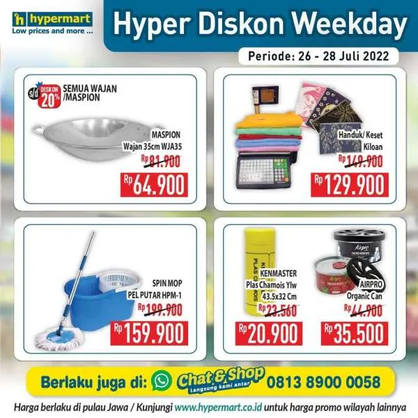 Promo Hypermart Hyper Diskon Weekday Periode 26-28 Juli 2022