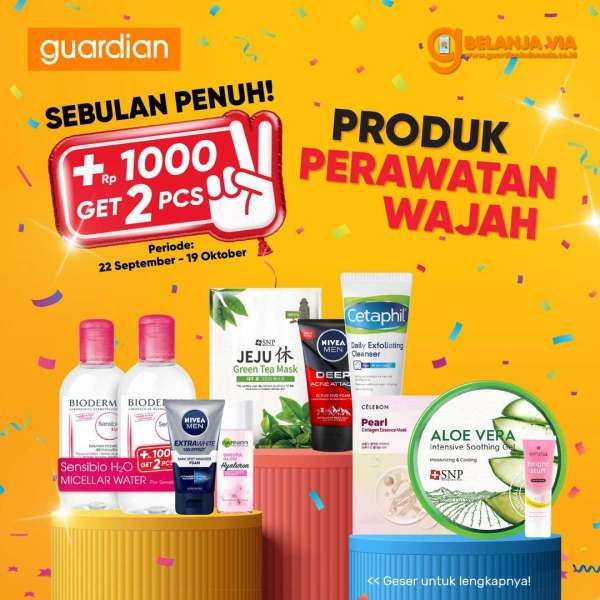 Promo Guardian sampai 19 Oktober 2022, Tambah Uang Rp 1.000 Dapat 2 Emina Face Scrub