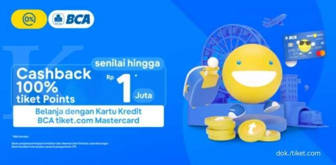 Promo Tiket.com dan BCA, Dapatkan Cashback 100% Tiket Points Senilai Hingga Rp 1 Juta