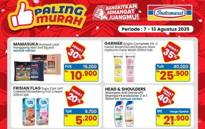 Promo Indomaret 7-13 Agustus 2025, Frisian Flag hingga Garnier Spesial Paling Murah