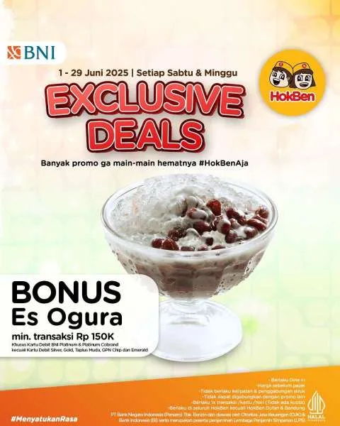 Promo HokBen Exclusive Deals dengan BNI