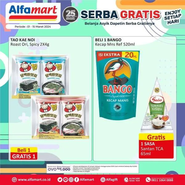 Promo Alfamart Serba Gratis Periode 1-15 Maret 2024