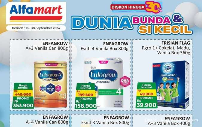 Promo Alfamart 16-30 September 2024, Promo Susu Bebelac-SGM sampai Dancow