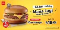 Hanya 1 Hari! Promo McD Mana Lagi 8.8, Cheeseburger A la Carte Cuma Rp 10.000 