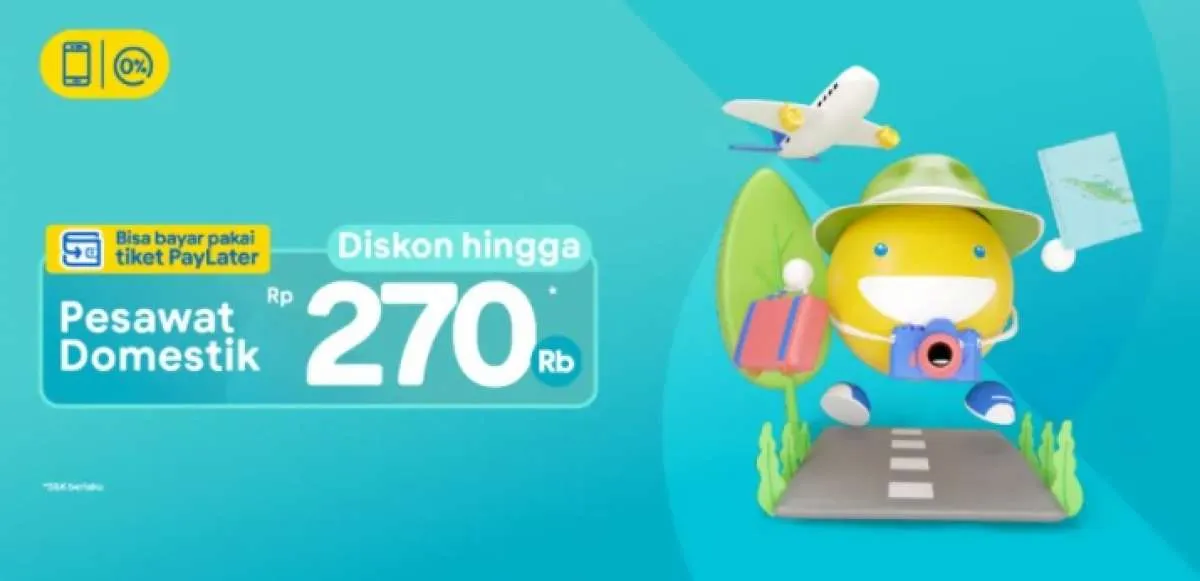 Promo Tiket.com, Diskon Tiket Pesawat Domestik hingga Rp 270.000