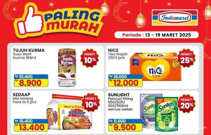 Promo Indomaret Weekend Pertengahan Maret 2025, Mie Sedaap & Sunlight Paling Murah