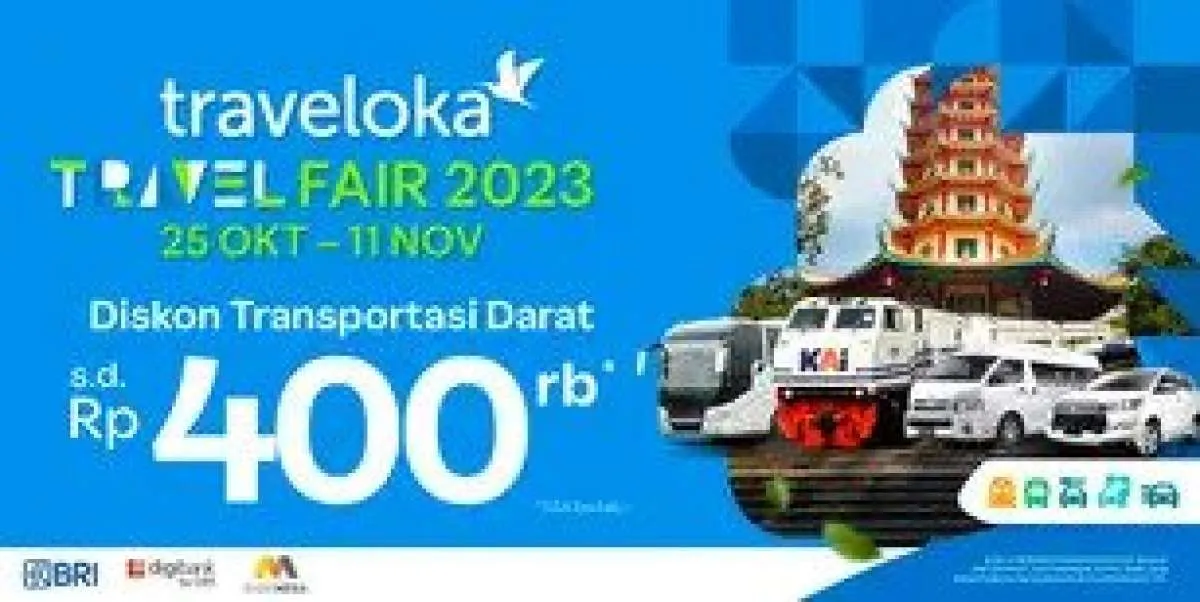 Promo Traveloka Travel Fair 2023, Diskon Transportasi Darat hingga Rp 400.000