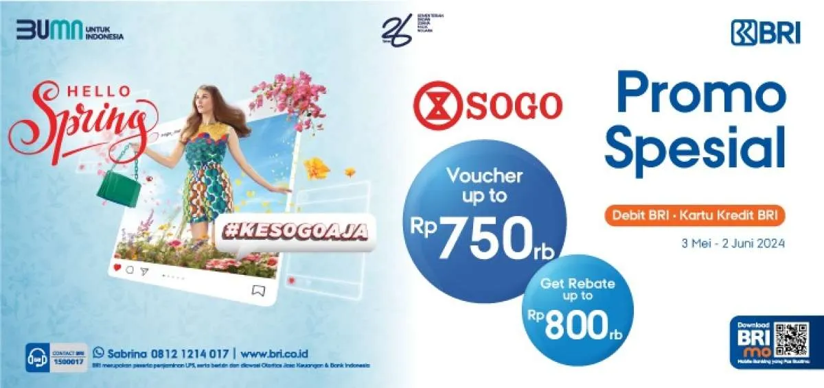 Tampil Stylish dengan Diskon dari BRI di SOGO