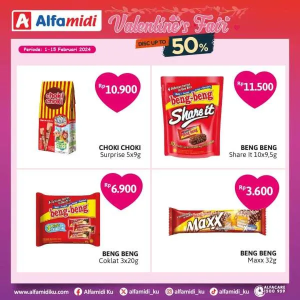 Promo Alfamidi Valentines Fair Periode 1-15 Februari 2024