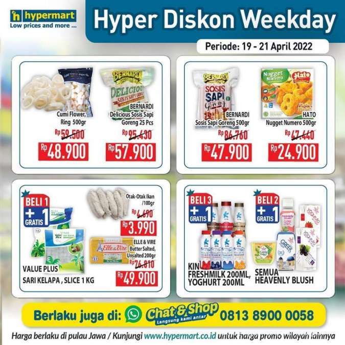 Promo Hypermart 19-21 April 2022, Hyper Diskon Weekday Terbaru